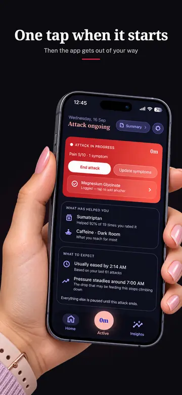 One tap when it starts. The app gets out of your way.